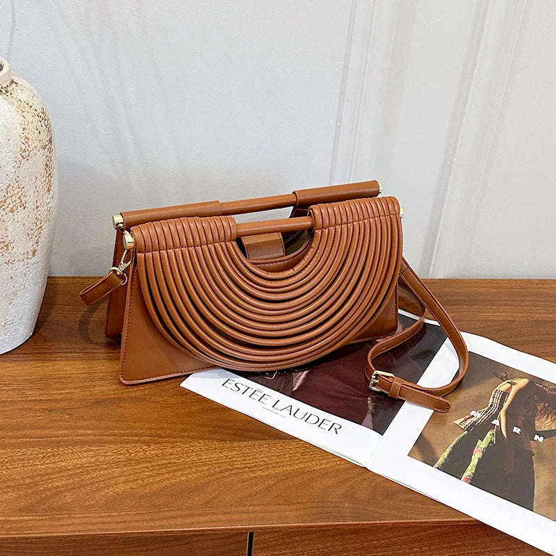 Luxury Ruched Evening Clutch Crossbody Bag