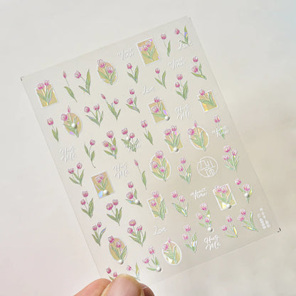 5D Cherry Blossom Nail Art Stickers