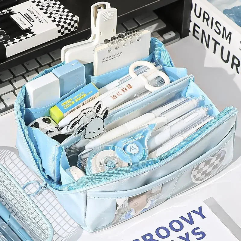 Transparent Multi-Layer Large Capacity Pencil Case