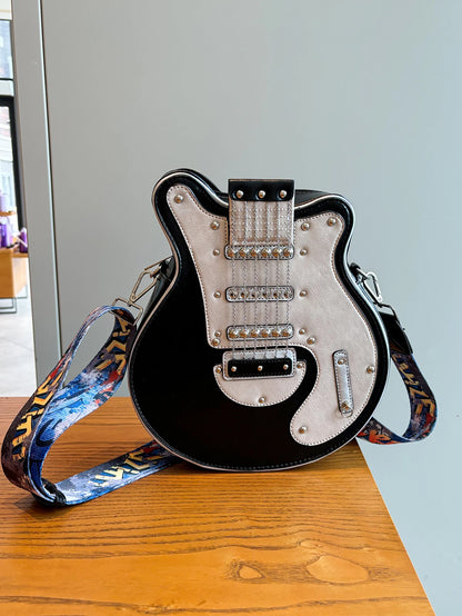 Guitar Shape Crossbody Shoulder Bag