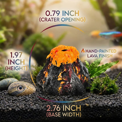 Aquarium Volcano Bubble Stone Ornament