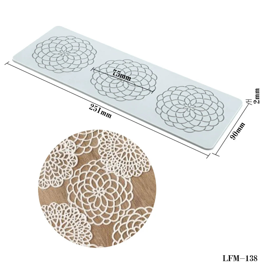 Silicone Lace Cake Decoration Mold