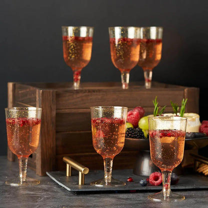 Gold Glitter Reusable Party Goblets