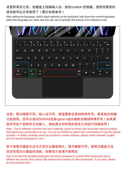 Backlit Keyboard Case with Trackpad for iPad Air & iPad Pro
