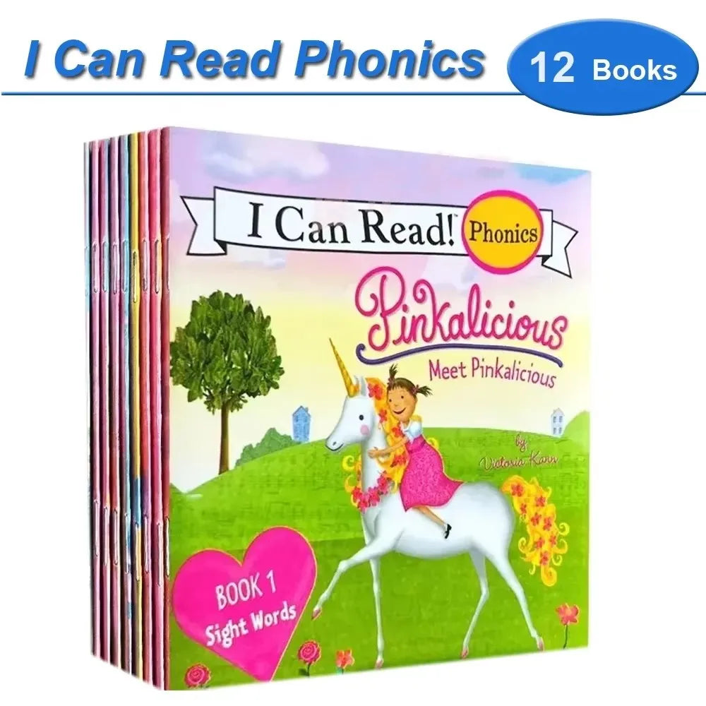 12 Books Set I Can Read Phonics English Picture Books