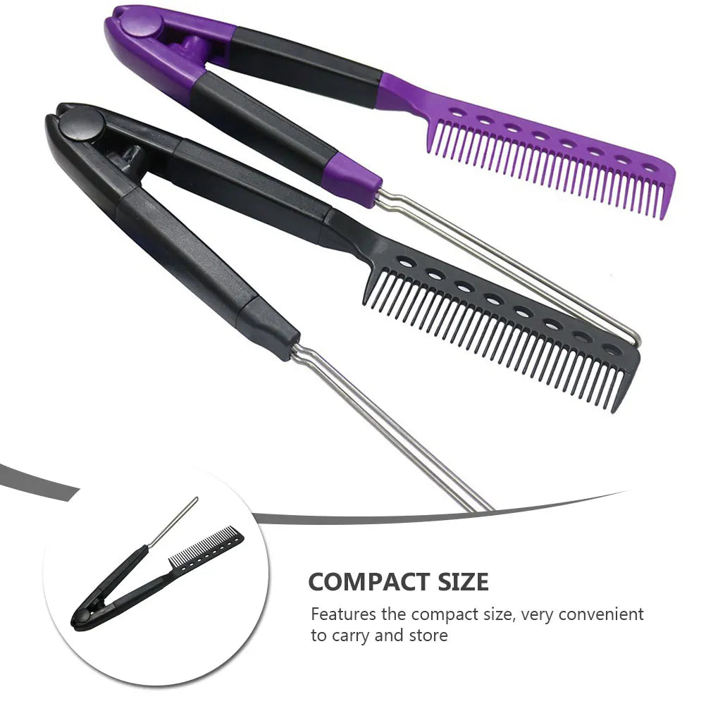 V-Shaped Hair Straightening Comb Tool