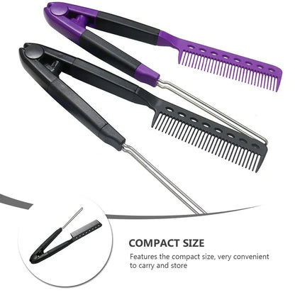 V-Shaped Hair Straightening Comb Tool