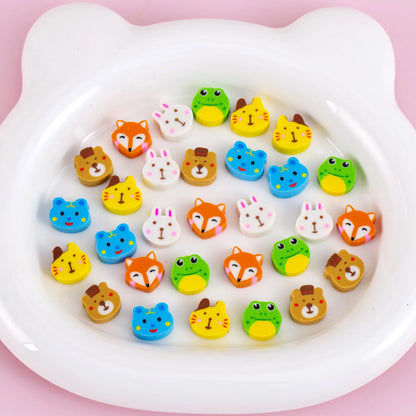 Mini Cartoon Eraser Set – Fruit, Animal & Heart Capsule Collection