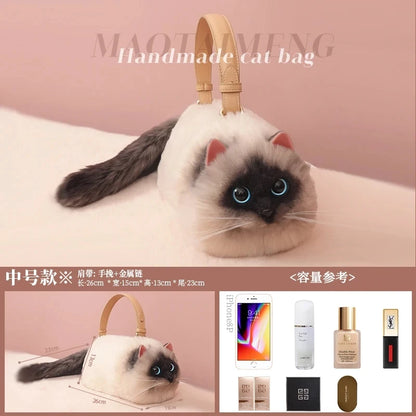 Cute Plush Cat Shoulder Bag Carrier