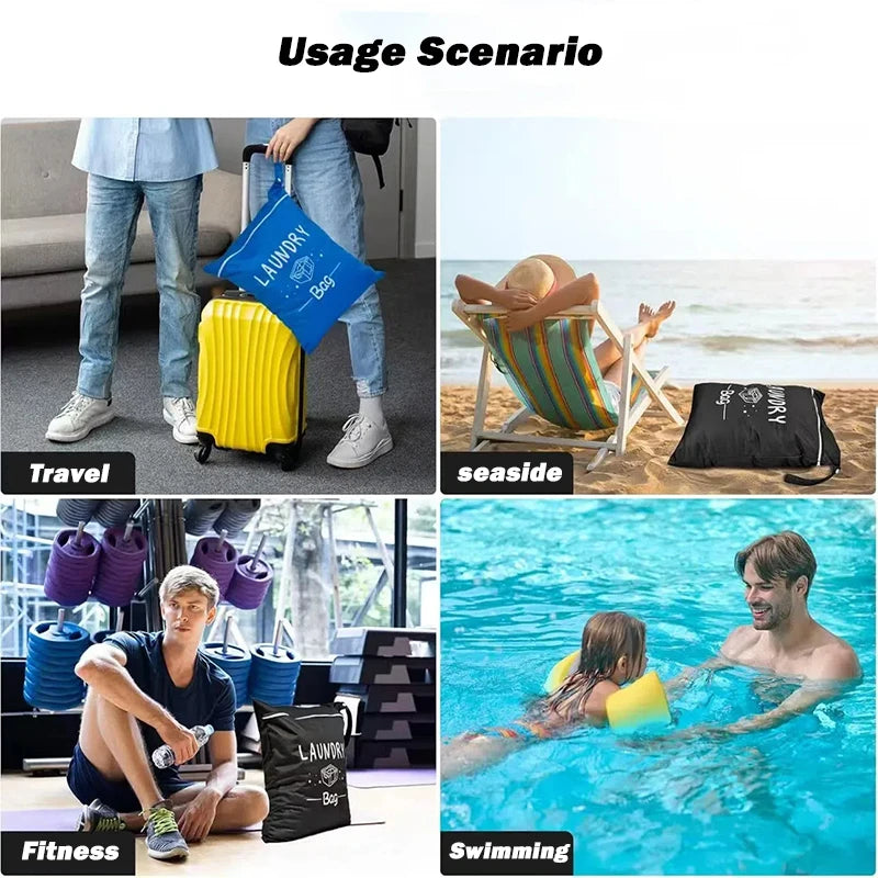 Waterproof Travel Laundry Bag with Zipper