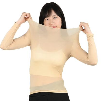 Ladies Slim Fit Thermal Long Sleeve Shirt