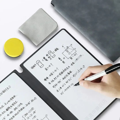 A5 Reusable Whiteboard Notebook Set with Pen & Erasing Cloth