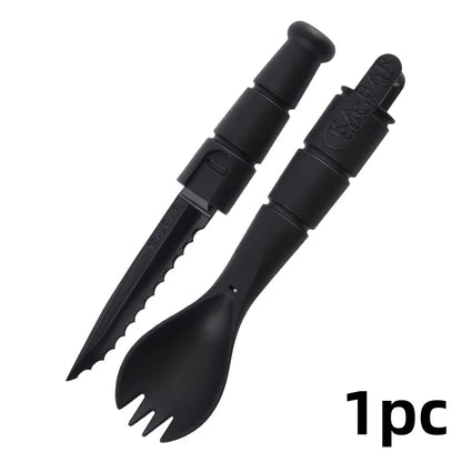 Outdoor EDC Mini Multi-Tool Fork & Spoon Set