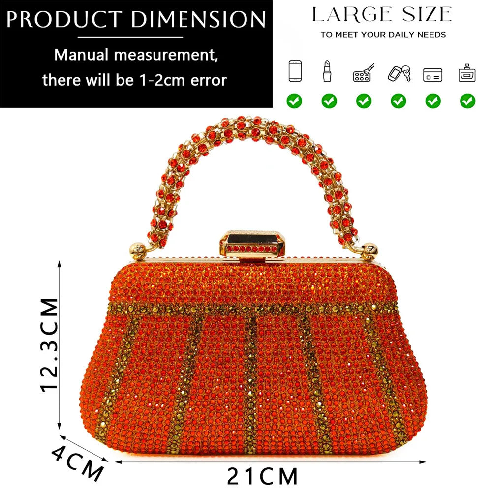 Luxury Rhinestone Evening Clutch Bag