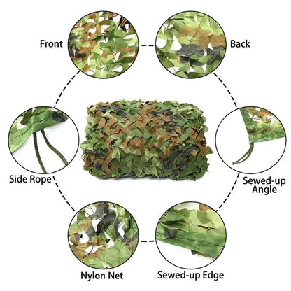 Heavy-Duty Camouflage Net for Garden Shade, Photography & Outdoor Cover