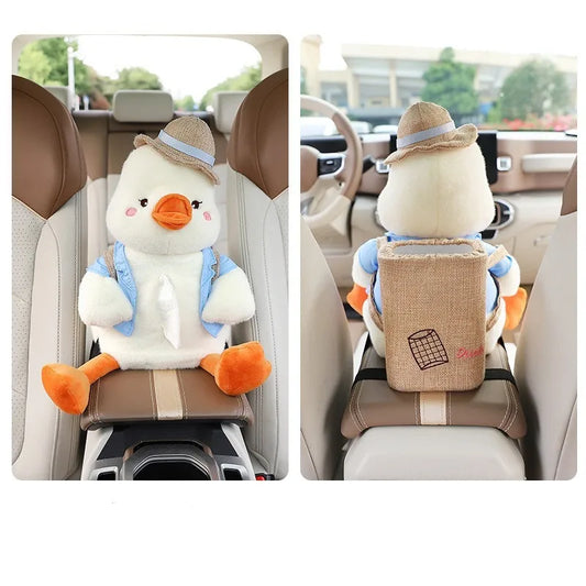 2-in-1 Cute Car Armrest Organizer
