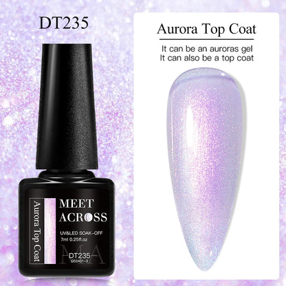 MEET ACROSS 7ml Aurora Gel Nail Top Coat