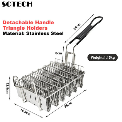 Stainless Steel Square Taco & French Fry Frying Basket