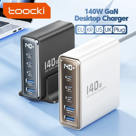 140W GaN Desktop USB Charger 5-Port