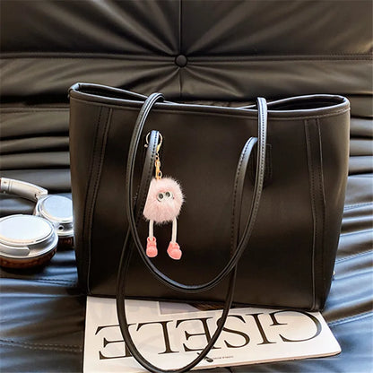 Solid Color Casual Tote Purse for Daily Use