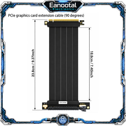 Vertical GPU Mount Bracket with PCIe x16 Riser Cable