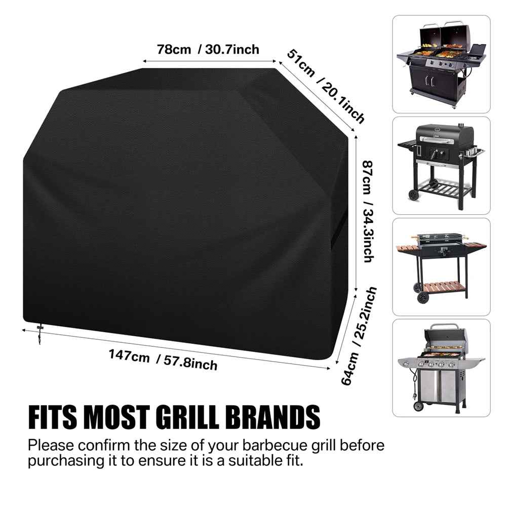 Waterproof Heavy-Duty BBQ Grill Cover – UV & Weather Resistant