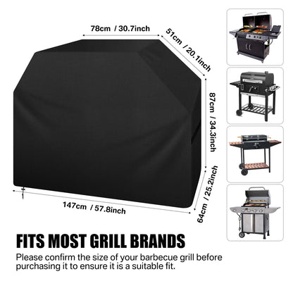 Waterproof Heavy-Duty BBQ Grill Cover – UV & Weather Resistant