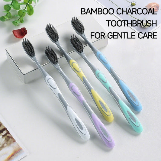 Bamboo Charcoal Soft Toothbrush Set