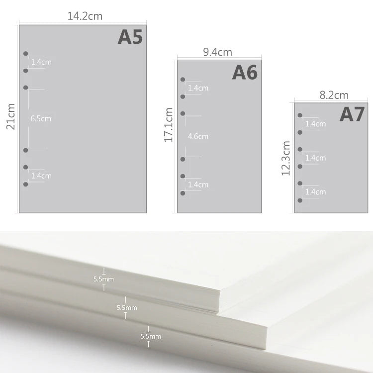 Coliky Loose Leaf Notebook Refill Pages