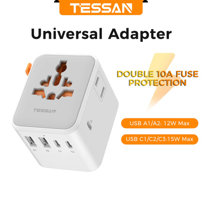 Universal Travel Adapter with 5 USB Ports