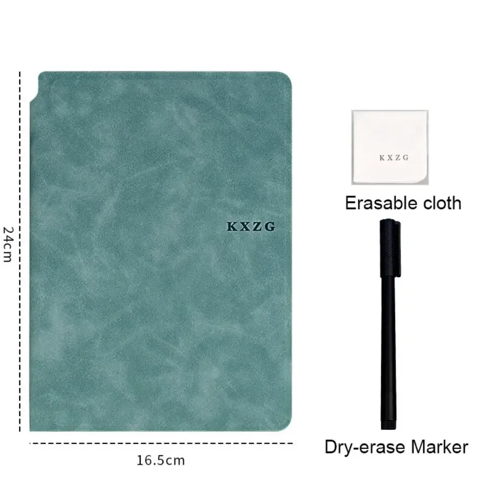 A5 Reusable Whiteboard Notebook Set with Pen & Erasing Cloth