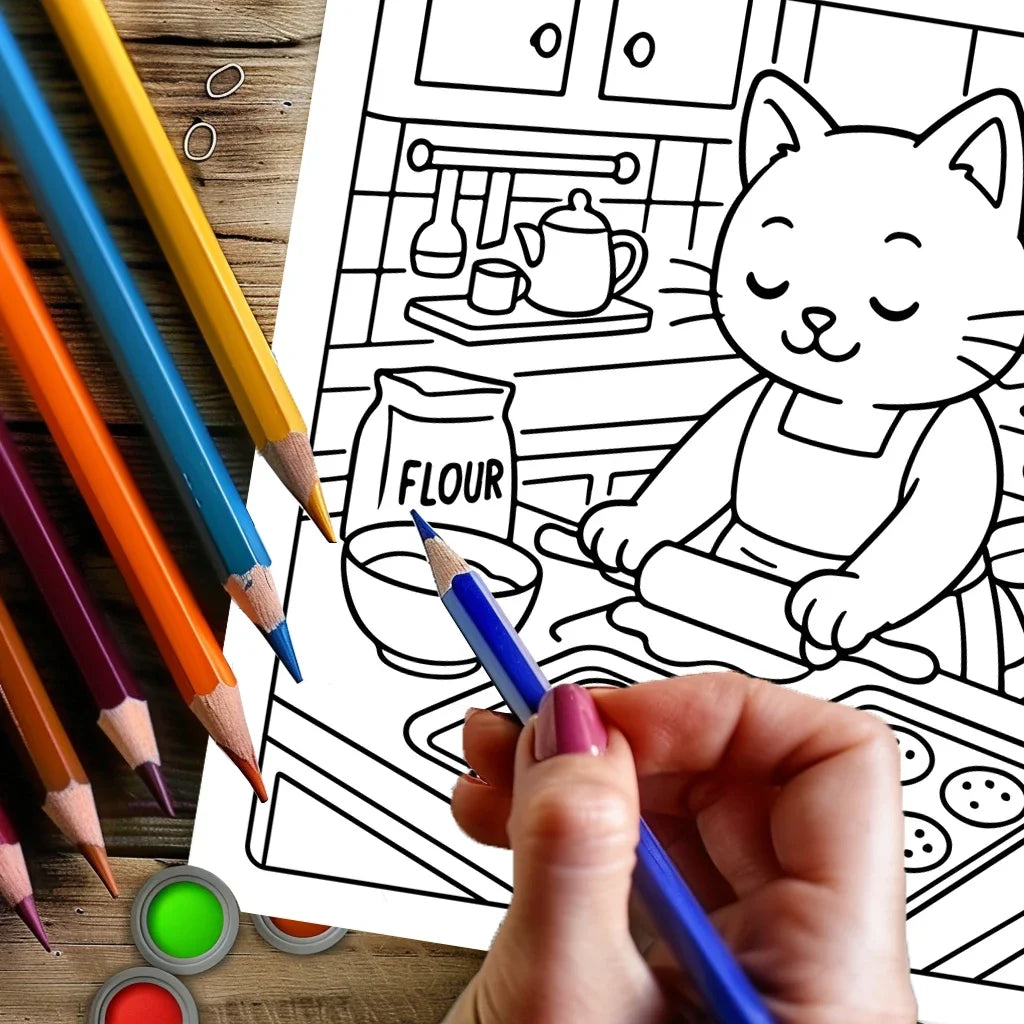 Cozy Cat Moments Adult Colouring Book