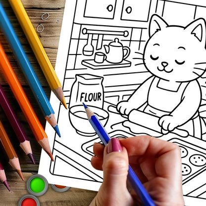 Cozy Cat Moments Adult Colouring Book