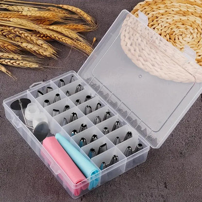 Cake Decorating Kit with Piping Bags, Stainless Steel Tips & Couplers