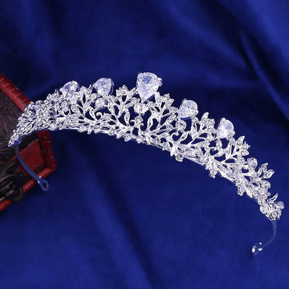 Bridal Crown Necklace Earrings Jewelry Set