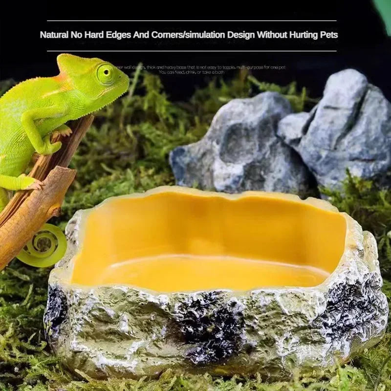 Reptile Water & Food Feeding Bowl