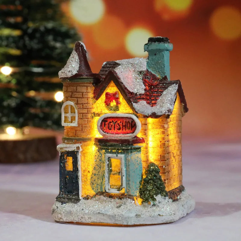 LED Mini Christmas House Ornament