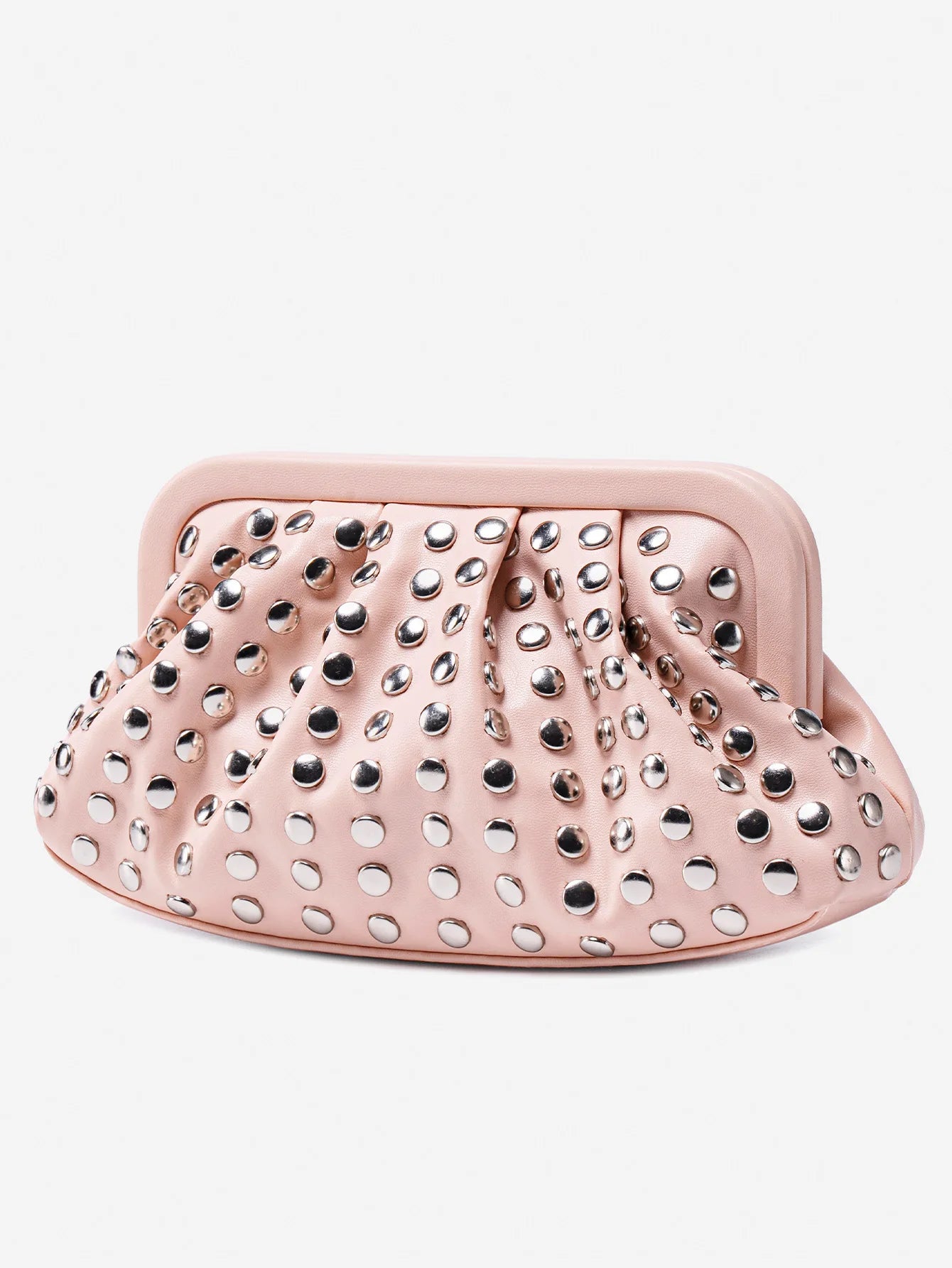 Studded Shell Evening Clutch Bag