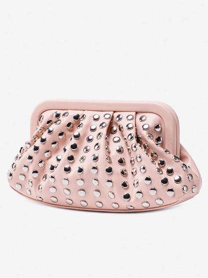 Studded Shell Evening Clutch Bag