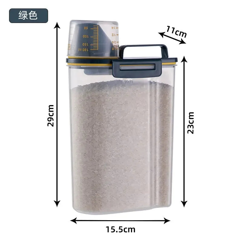 Premium Airtight Pet Food Storage Container with Measuring Cup