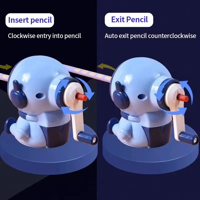 Astronaut Hand Crank Pencil Sharpener