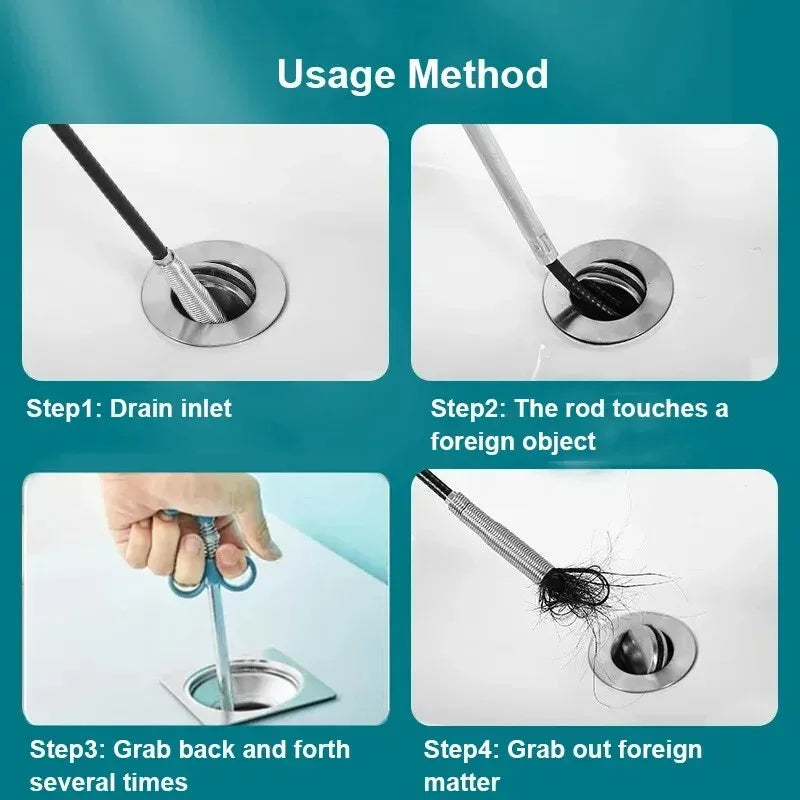 Stainless Steel Drain Cleaning Snake Tool