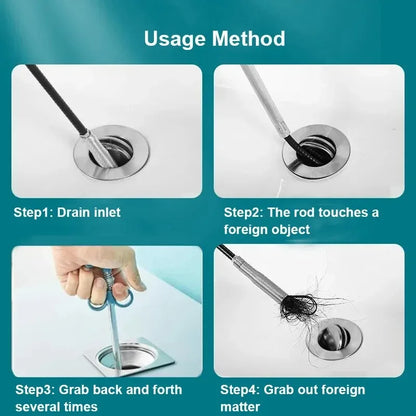 Stainless Steel Drain Cleaning Snake Tool