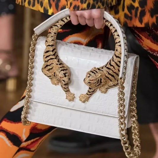 Elegant Croc-Texture Top Handle Handbag