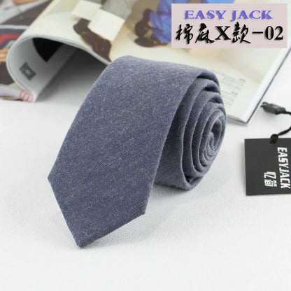 Casual Linen Narrow Necktie