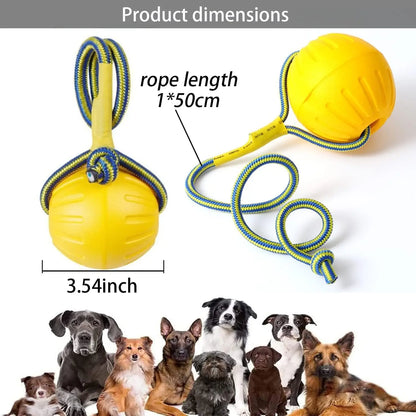 EVA Floating Dog Toy Ball with Pull Rope