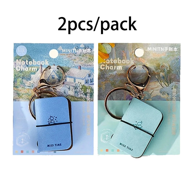 Mr. Paper PU Leather Mini Journal Keychain Set
