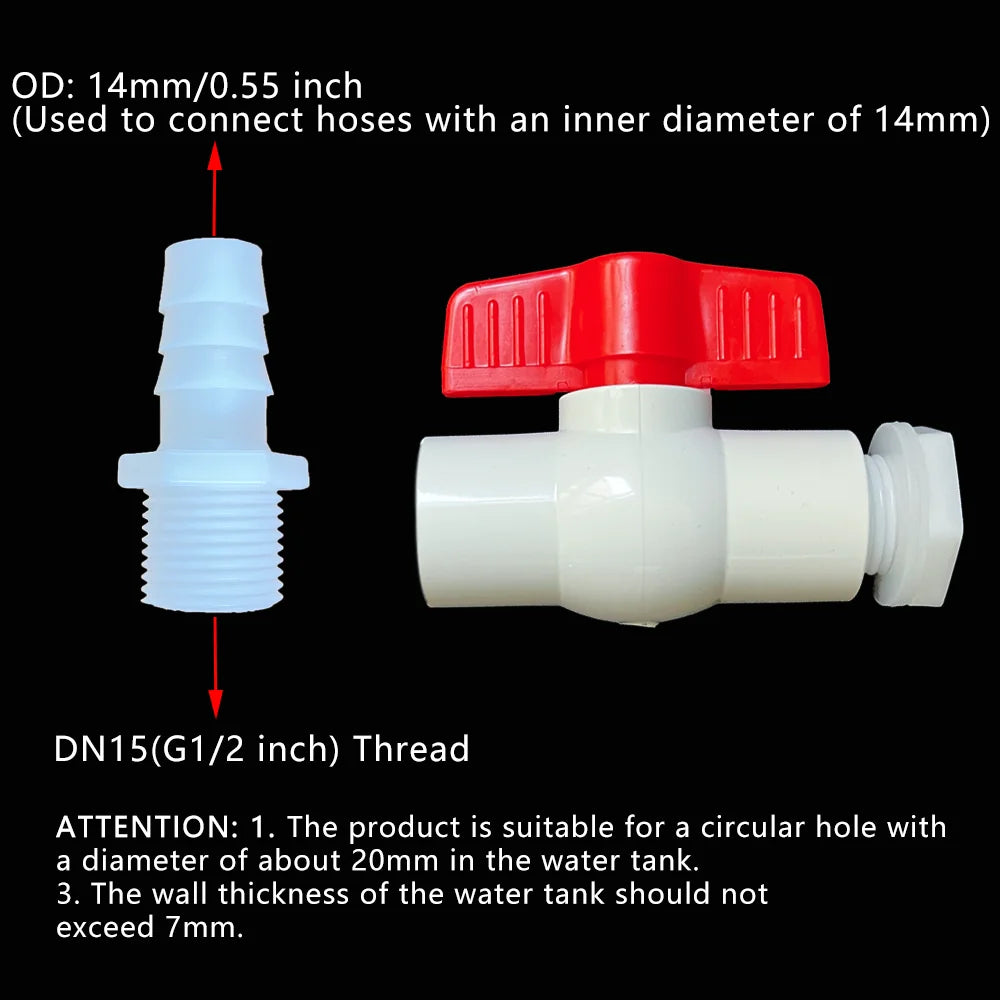 DN15 Water Tank Drain Valve with Hose Connector