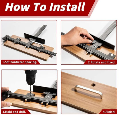 Adjustable Cabinet Hardware Installation Jig