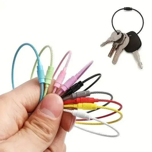 Colorful Wire Luggage Tag Clips Set
